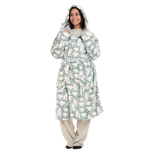 Snuggs Blanket Robe Mint Polar Bear